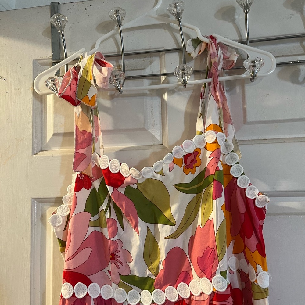 Floral Sleeveless Maxi Dress - Picture 2 of 3